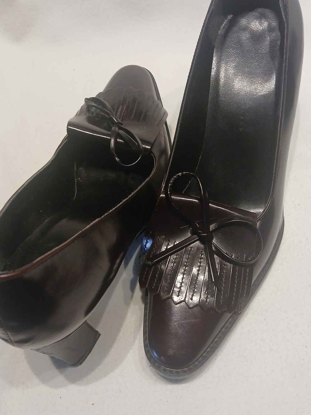 Ralph Lauren Dark Brown Kiltie Tassel Heels
